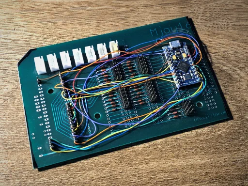 004 Completed PCB, trimmed from unnecessary parts to fit